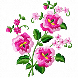 Flowers And Tree Embroidery Design 2 Flowers And Tree Embroidery Design 2